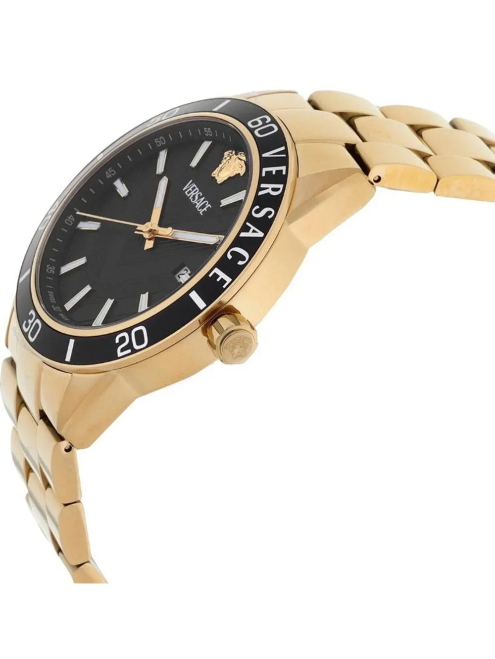 NWT Versace Greca Urban Quartz Black Dial Men's Watch
